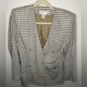 VTG Jane Justin Houndstooth Blazer